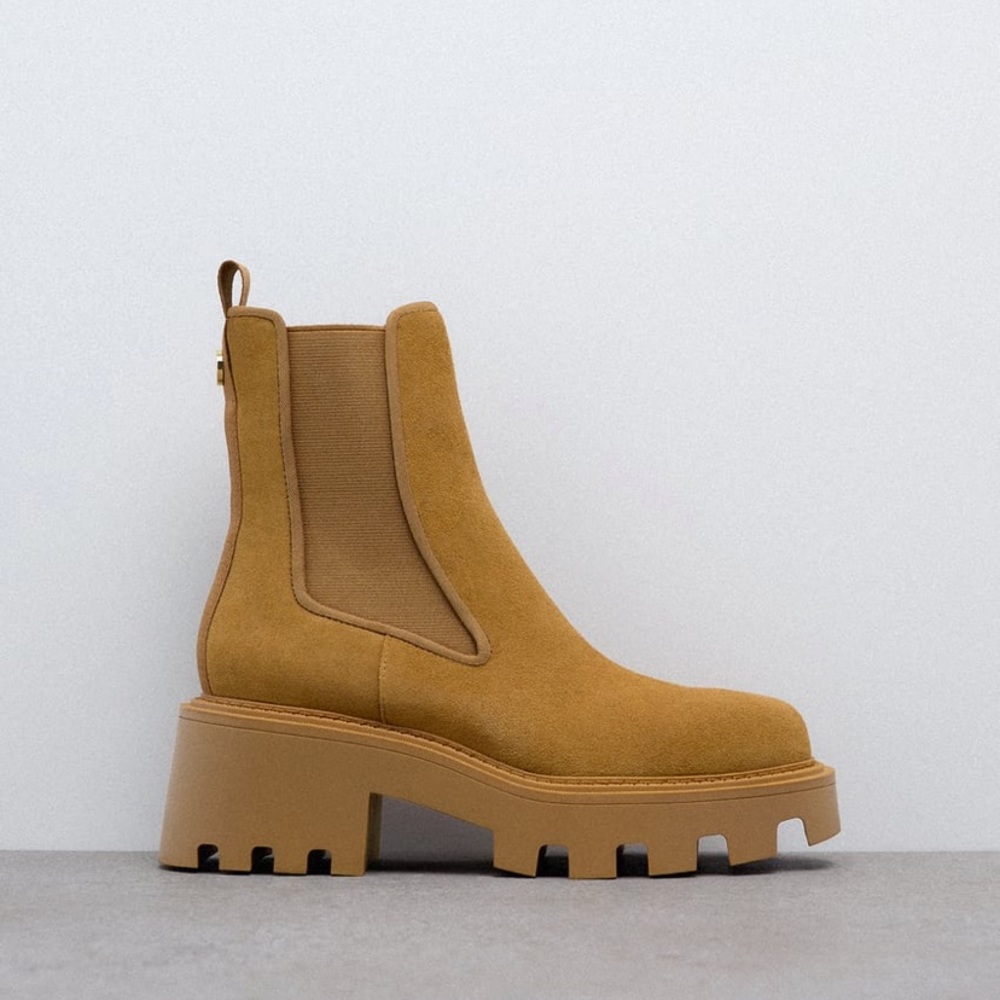 Zara Leather Seude Boots